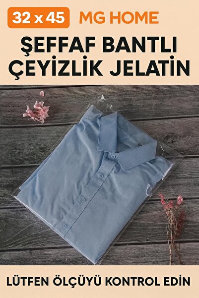 MG HOME 1 KG 32X45 BANTLI ŞEFFAF KENDİNDEN YAPIŞKANLI ÇEYİZ POŞETİ OPP JELATİ...
