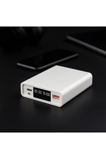 ENERX Enr-p1025dc 10000 Mah 2.1 Amper Led Göstergeli Powerbank Beyaz