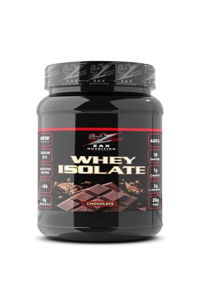 zax nutrition بروتين مصل اللبن المعزول 450 جرام 18 حصة بنكهة الشوكولاتة