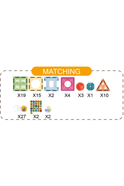 Bufnitel Magnetic Diamond game with lights - 83 pieces (7.5 cm)