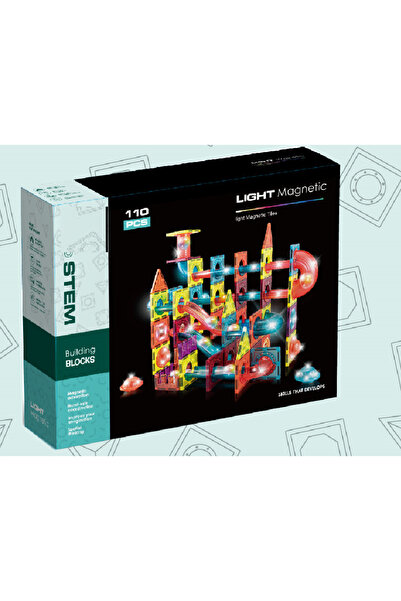 Bufnitel My Magnetic Maze with Lights - 110 pieces (7.5 cm)