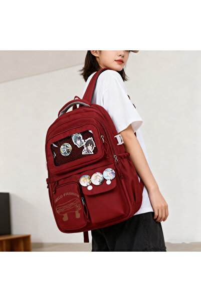 Generic Large-capacity junior high and senior high school backpack for men and women, transparent