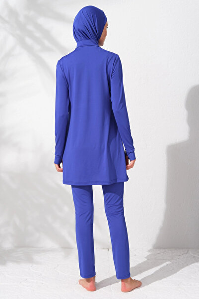 Pierre Cardin Long Sleeve Zippered Hijab Swimsuit Sax 231917