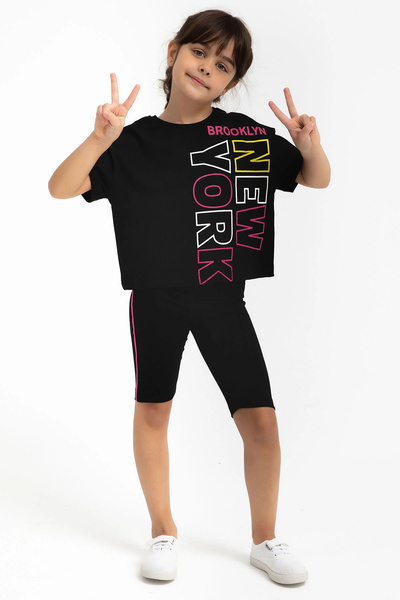 Rolypoly Girl's Black Bermuda Suit