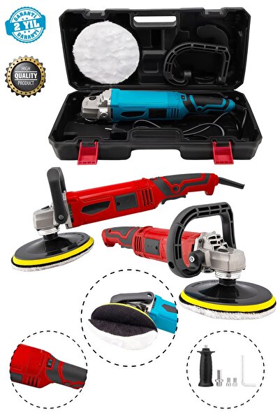 MOONSHOP Bakır Sargı Devir Ayarlı Polisaj Makinesi 1300 Watt 180mm 6 Kademeli...
