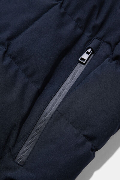 W Collection Hooded Dark Blue Coat