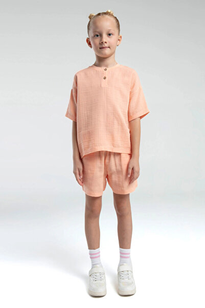 Kappa Girls' orange shorts set