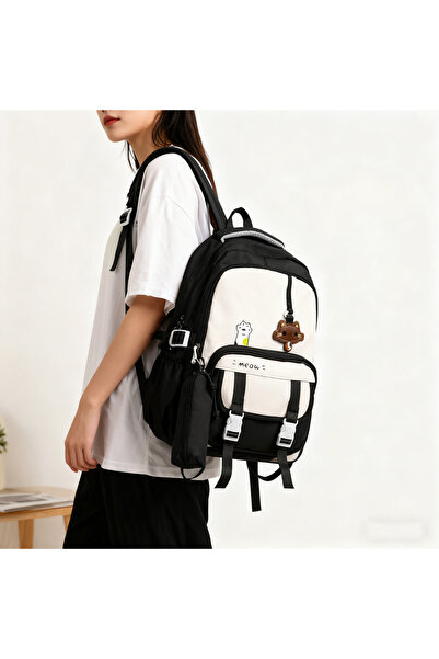 Generic New cute junior and senior high school student backpack, casual simple lightweight dual-shoulder bag