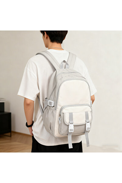 Generic New cute junior and senior high school student backpack, casual simple lightweight dual-shoulder bag