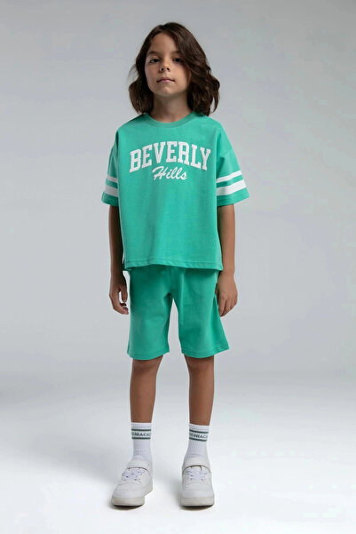 Rolypoly Boy's Green Bermuda Suit