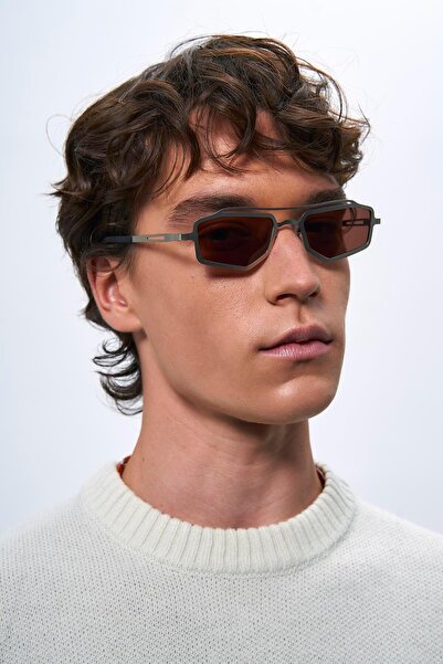 Bilge Karga Rayne Silver Brown Men's Sunglasses
