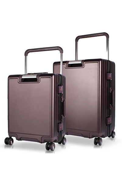 Zeplin Luna PC Policarbon 2'li Valiz Seti (Kabin ve Orta) Mor