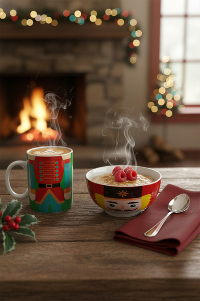 Elista Lead Soldier Themed New Year's Cup & Bowl Set