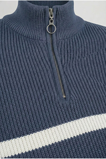 inpool Model de linie, jumătate de fermoar, gât în picioare, tricotaje tricotate, model de urmărire, pulover de iarnă 24PLTK08