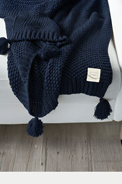 Miespiga Coco Rice Knitted Pompom Knitwear Tv Blanket Throw Sofa Shawl