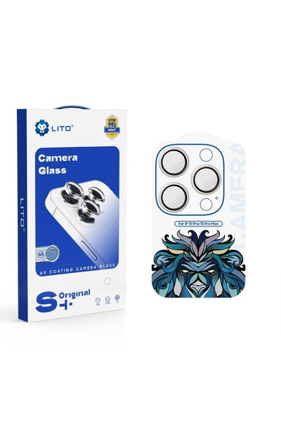 Lito Anti-Reflective iPhone 15 Pro/15 Pro Max Kamera Koruyucu White Titanium