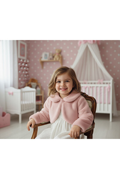 melek golden κοριτσάκι παιδικό μπολερό γούνινο βελούδινο κοριτσίστικο παλτό