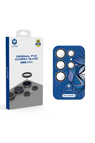 Lito Samsung Galaxy S25 Ultra Kamera Lens Koruyucu Siyah