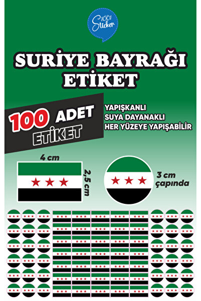 1001 sticker SURİYE BAYRAĞI ETİKETİ