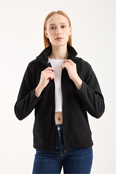 KAPHONE سترة نسائية من الصوف بسحاب كامل وجيبين