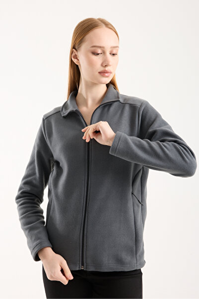 KAPHONE سترة نسائية من الصوف بسحاب كامل وجيبين