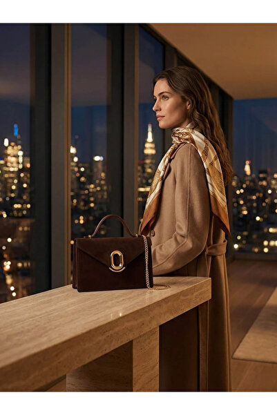 yedideri حقيبة جلدية أصلية فاخرة بحزام سلسلة