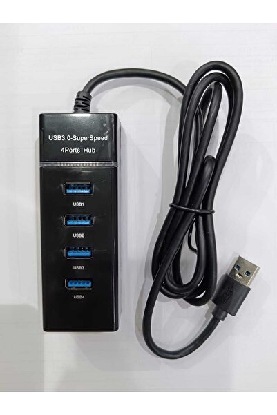 FUJISHKA موزع USB بأربعة منافذ مع كابل USB 3.0 بطول 1.2 متر