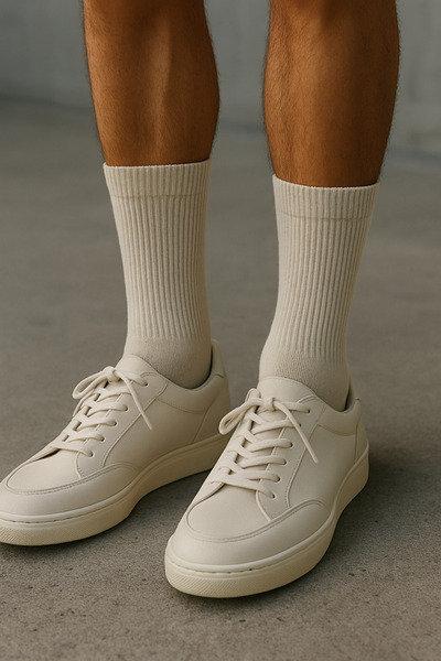 Katia&Bony Ανδρική Πετσέτα Σόλα Μακριές Κάλτσες Βασικές Κάλτσες Μπεζ