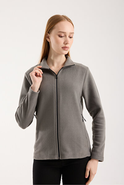 KAPHONE سترة نسائية من الصوف بسحاب كامل وجيبين