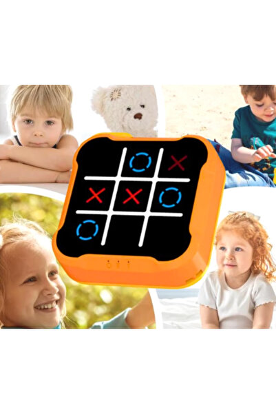 algoshop Joc X și 0, 0 și 10, consolă puzzle digitală 3 în 1, portabilă, pent...