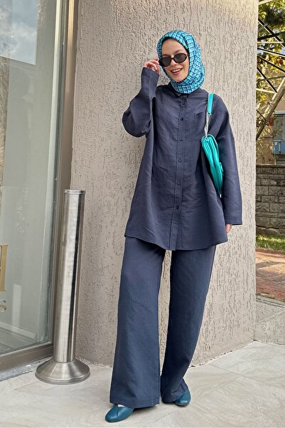 QANU Смугастий модальний комплект, синій