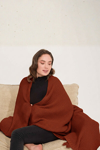 Miespiga Coco Rice Knitted Pompom Knitwear Tv Blanket Throw Sofa Shawl