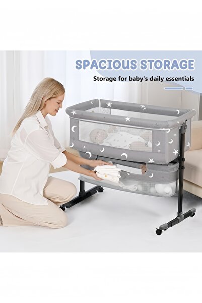 Venpara Amoyls 3-in-1 Portable Baby Bed Crib & Rocking Bassinet for Newborns