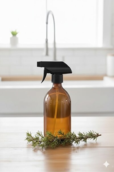 junibeliw 1 Adet BOŞ Amber Renk Spreyli Fısfıs Cam Şişe Parfüm Oda Kokusu Şiş...