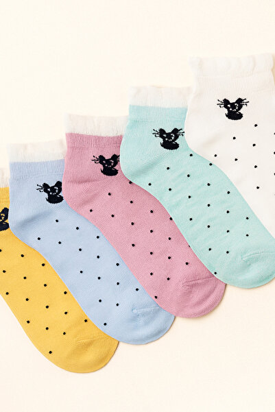 Katia&Bony Női macskamintás zokni 5 db-os szett