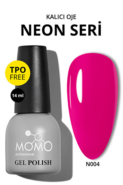 MOMO professional Kalıcı Oje N004, Neon Fuşya Pembe, 14 ml, TPO- FREE