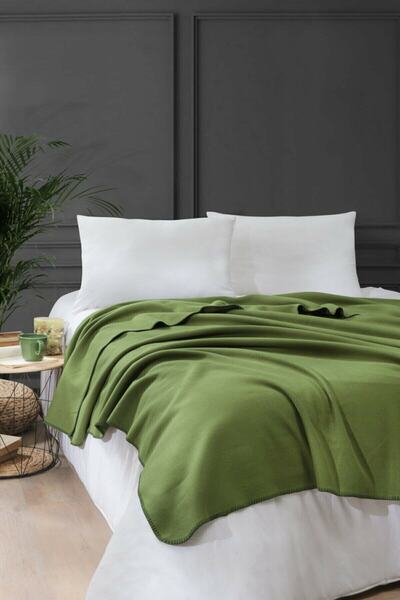 Denizli Concept Bloom Fleece Blanket Khaki Green 130x170 Cm