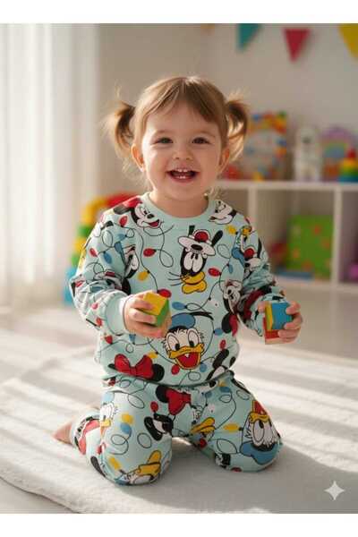 Store Mint Daisy Girls' Tracksuit Set Pajamas