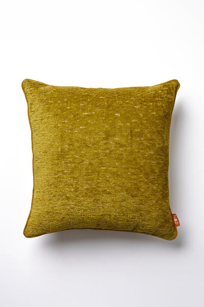 THE KUN غطاء وسادة مسطح بتفاصيل منسوجة ذاتياً من شونيلي - أخضر فستقي