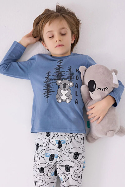 Rolypoly Costum de pijama albastru cu maneca lunga pentru baietel