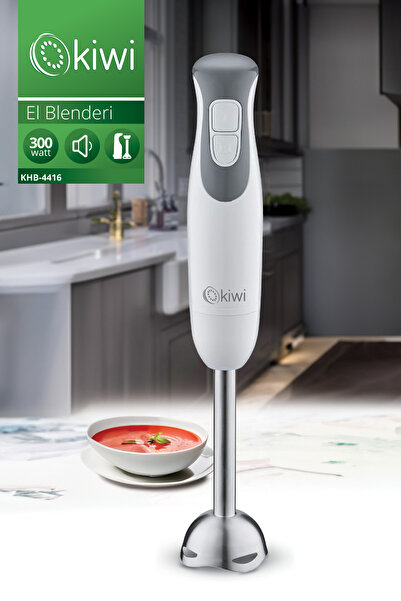 Kiwi Khb-4416 Stainless Steel Blade Hand Blender |   Quiet Motor & 2 Speed Settings