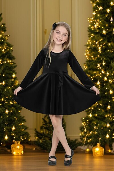 QUB CLUB New Season New Year Christmas Birthday Party Buckle Velvet Dress