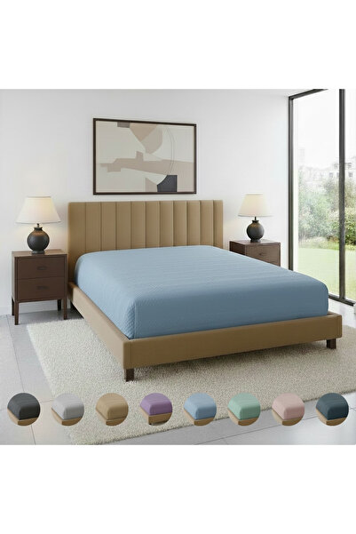 Semay Tekstil Elastic Fitted Bed Sheet Combed Cotton Jacquard Patterned