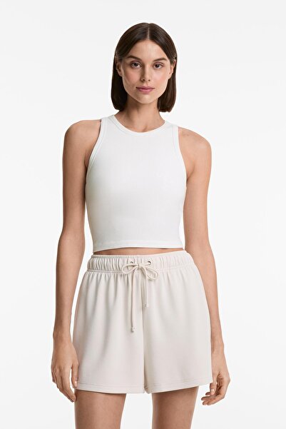 Oysho Rib modal blend long tank top