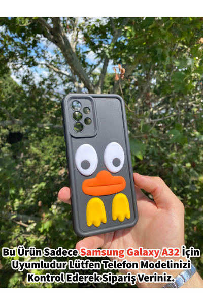 Merwish Samsung Galaxy A32 Uyumlu Krono 3D Figürlü Darbe Korumalı Silikon Kıl...