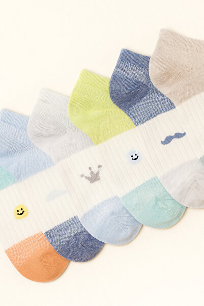 Katia&Bony Children's Tiny Patterned 6 Pack Step Socks Multicolored