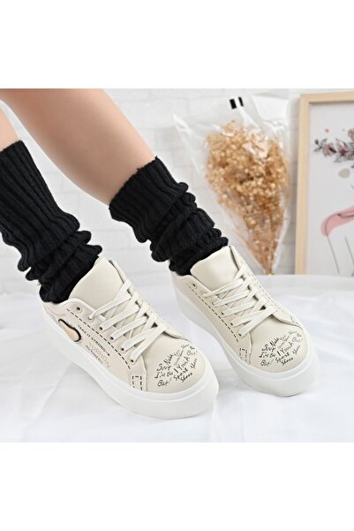 Tmall Pantofi sport pentru femei, din piele ecologică, D1362, bej