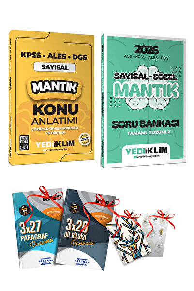 Yediiklim Yayınları 2026 KPSS AGS ALES DGS Sayısal-Sözel Mantık Soru Bankası ...