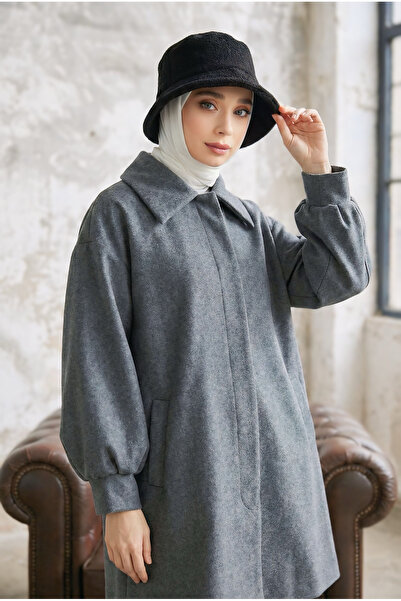 Aisha's Design Winter Plain Cashmere Bucket Hat, B-99Dk, Black