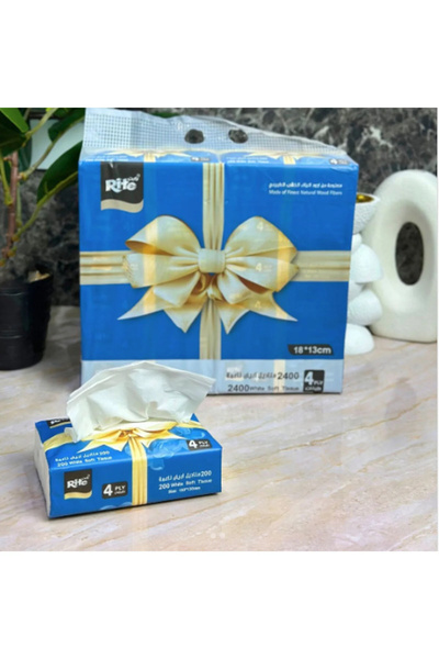 RITE Ostrich cotton-textured tissues, 12 packs, 2400 tissues, 4-ply, good for...